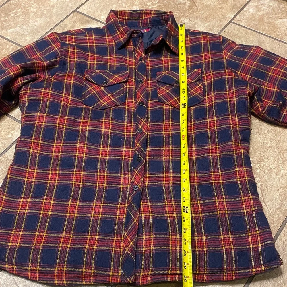 Men’s XL BTC Vibrant Multicolor Plaid Shacket Outdoor Fall Camping Gorpcore